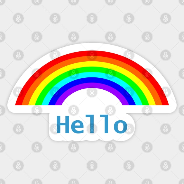 Hello Rainbow Sticker by ellenhenryart